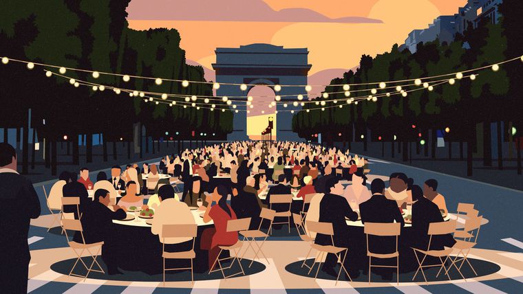 Une image contenant salle de conférence, salle à manger
Description générée automatiquement