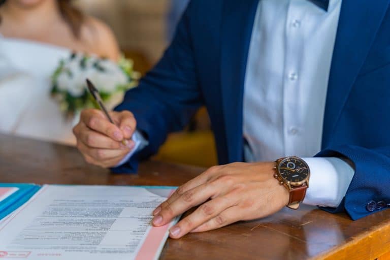 Contrat de mariage séparation de biens et documents de succession